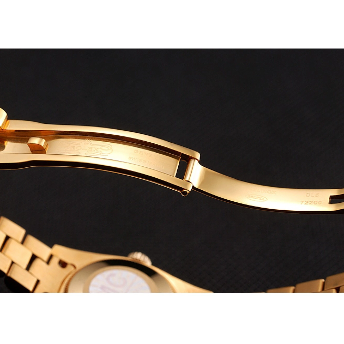 Rolex copies cheap Diamond 1453955 Diamond Bracelet Swiss Gold Dial Pave DayJust Rolex 0716